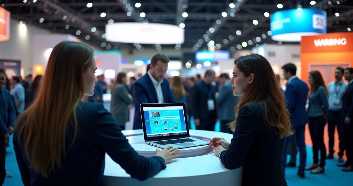 Empreendedores de startup apresentam solução durante evento de negócios 