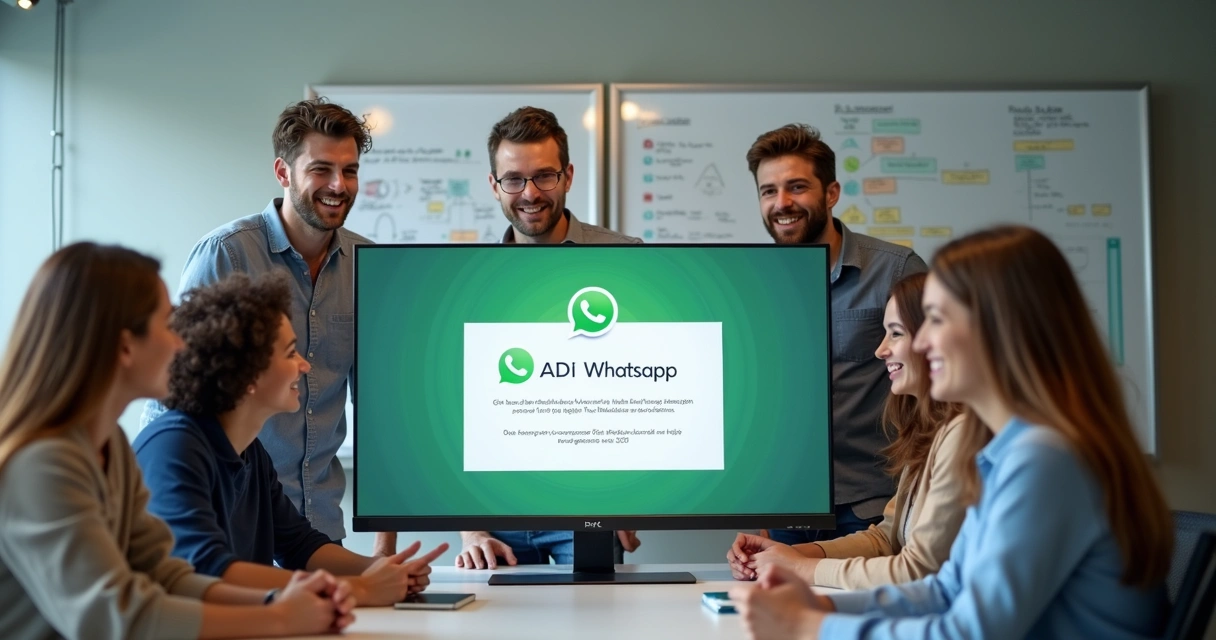 Equipe de startup celebrando integração de WhatsApp por API 