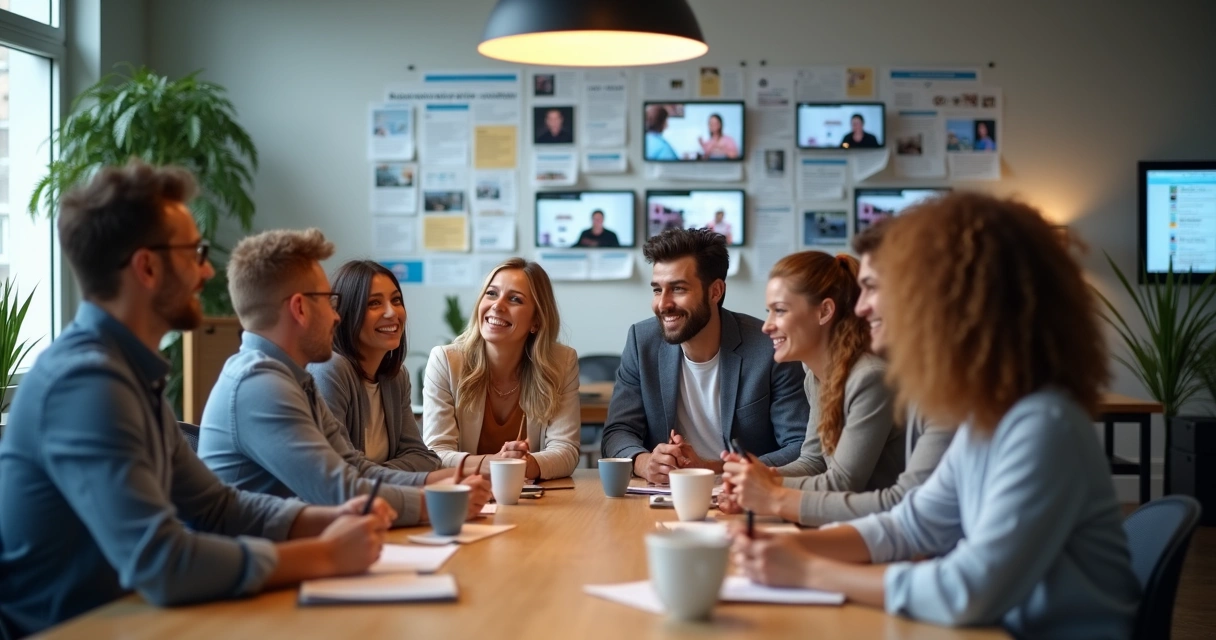 Empreendedores reunidos comemorando destaque na mídia 