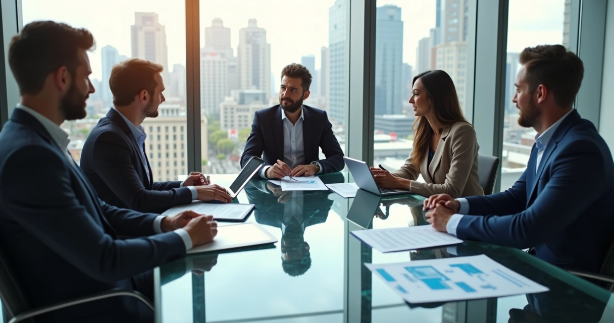 Gestores de startup negociando contrato com provedor de nuvem 