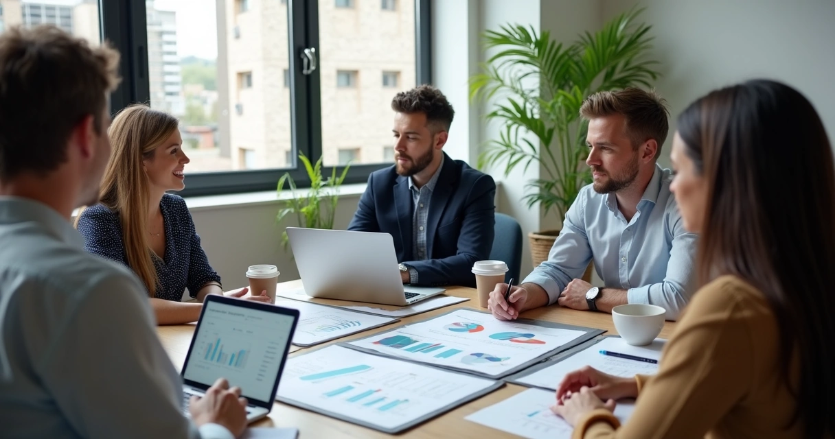Small business team working in a new office 