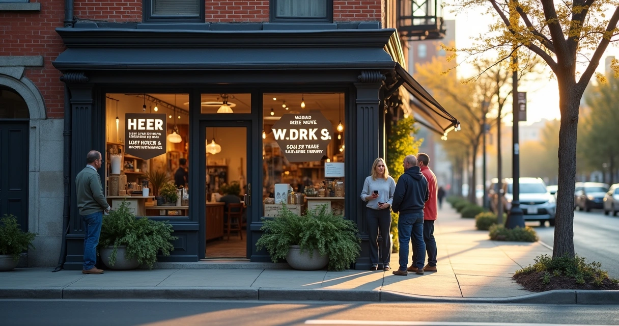 Small business storefront focused on stability and community 