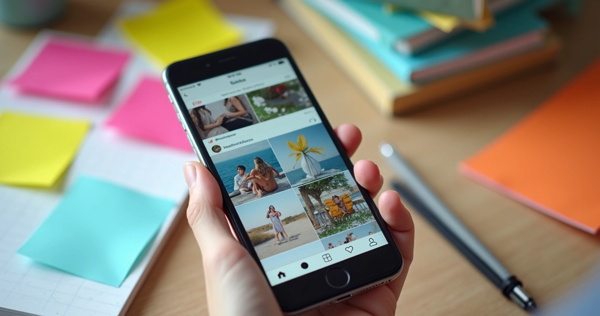 Stories do Instagram com capas de destaques personalizadas e padrões visuais alinhados ao perfil 