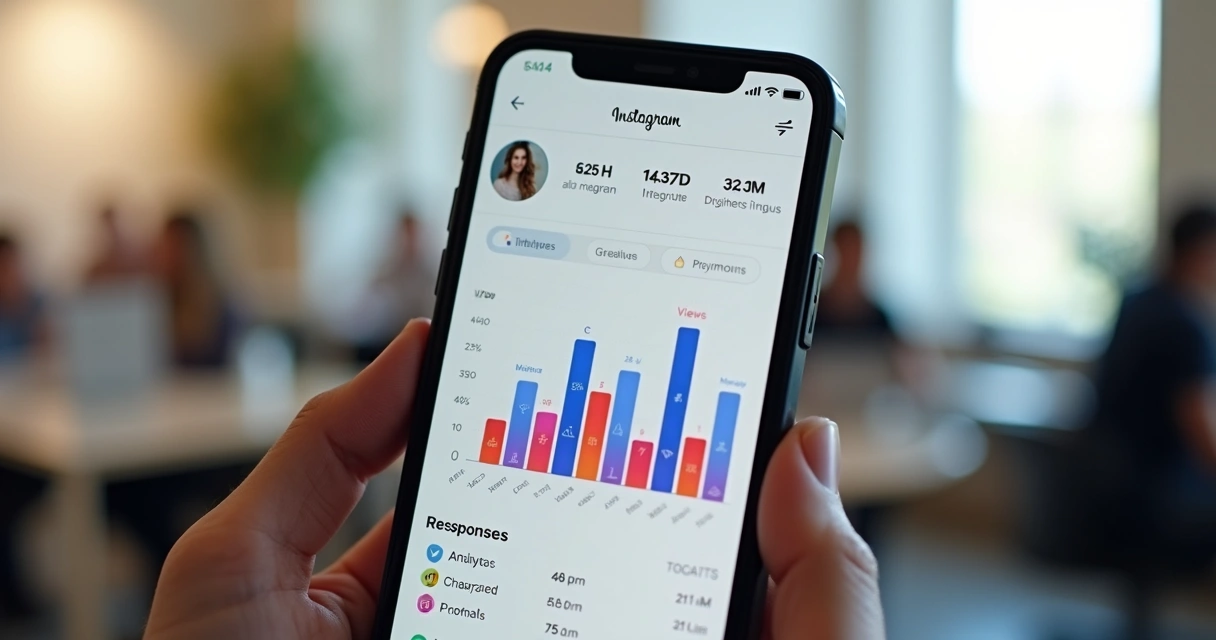 Tela com métricas de stories interativos 