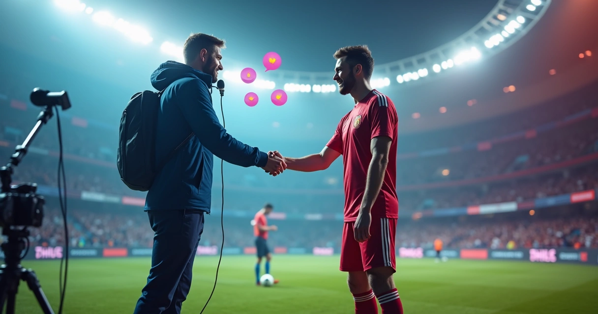 Streamer e jogador de futebol alternativo em parceria 