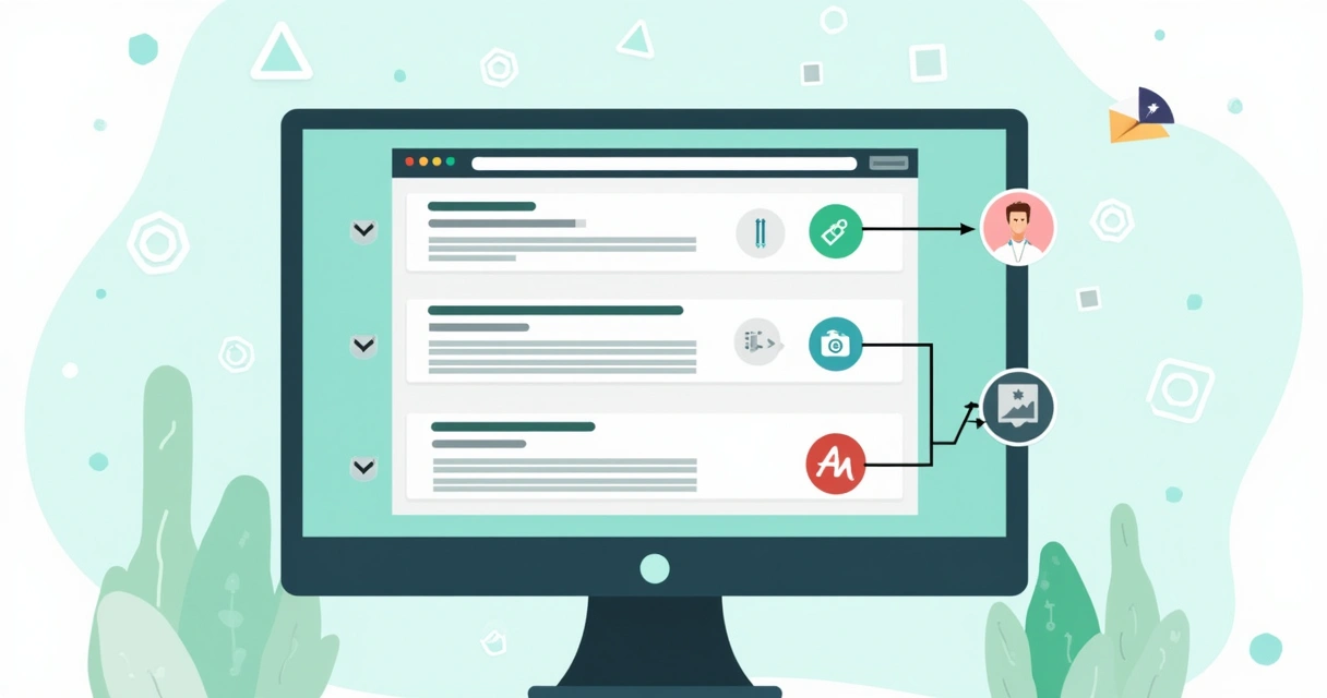 Example of web page with structured data elements highlighted 