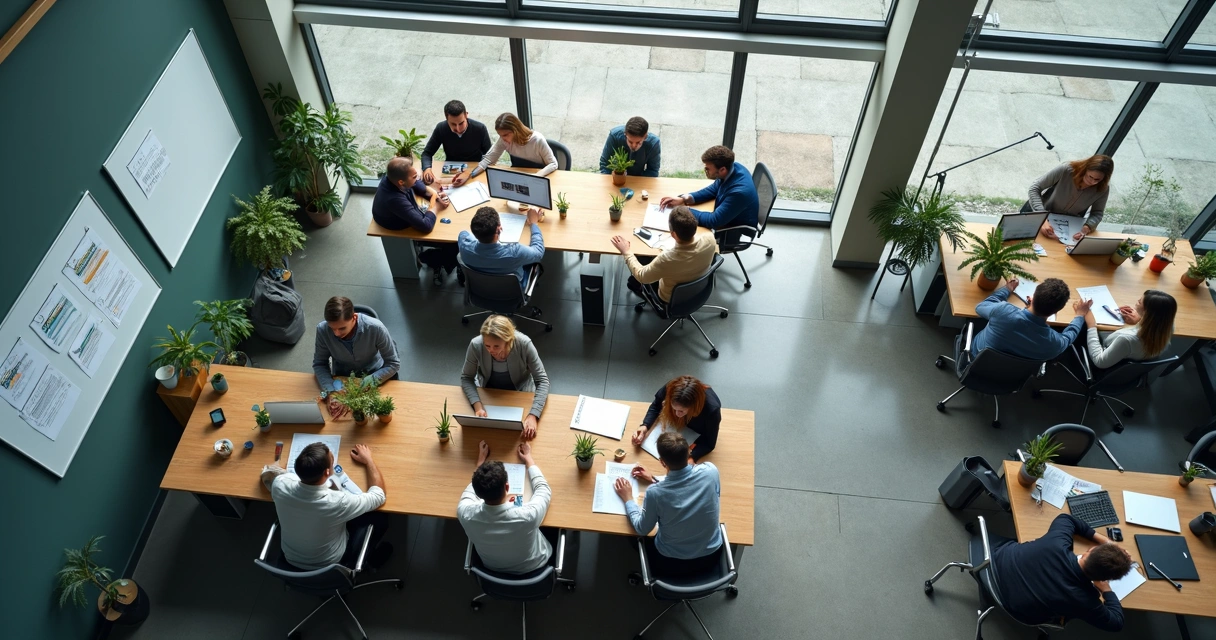 Office workflow with subtle misalignment between coworkers