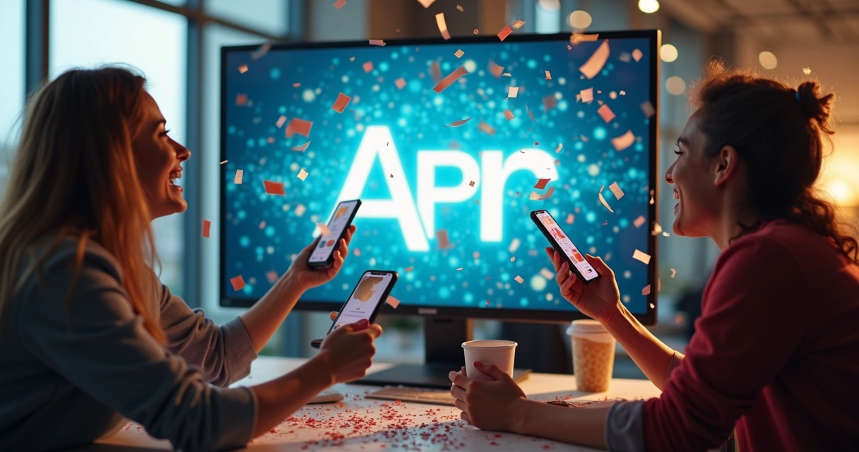 Celebration of a team at MVP app launch 