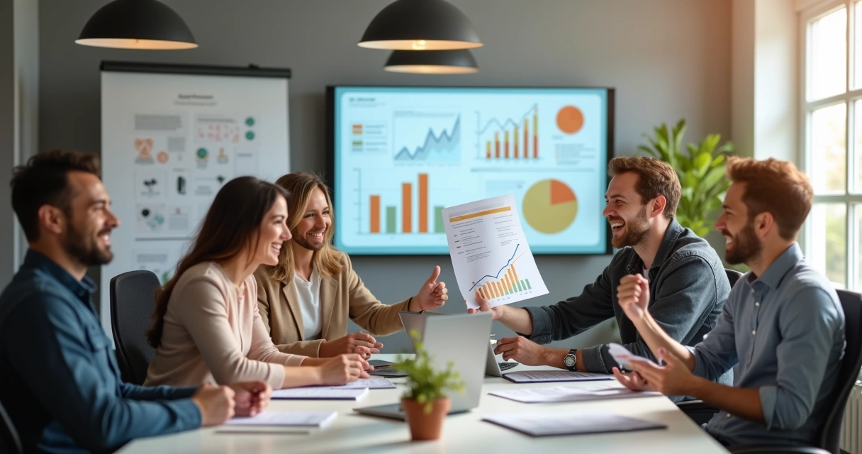 E-commerce de móveis comemorando resultado com automação 