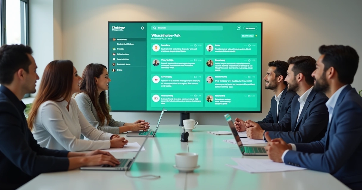 Equipe avaliando o sucesso de vendas pelo WhatsApp 