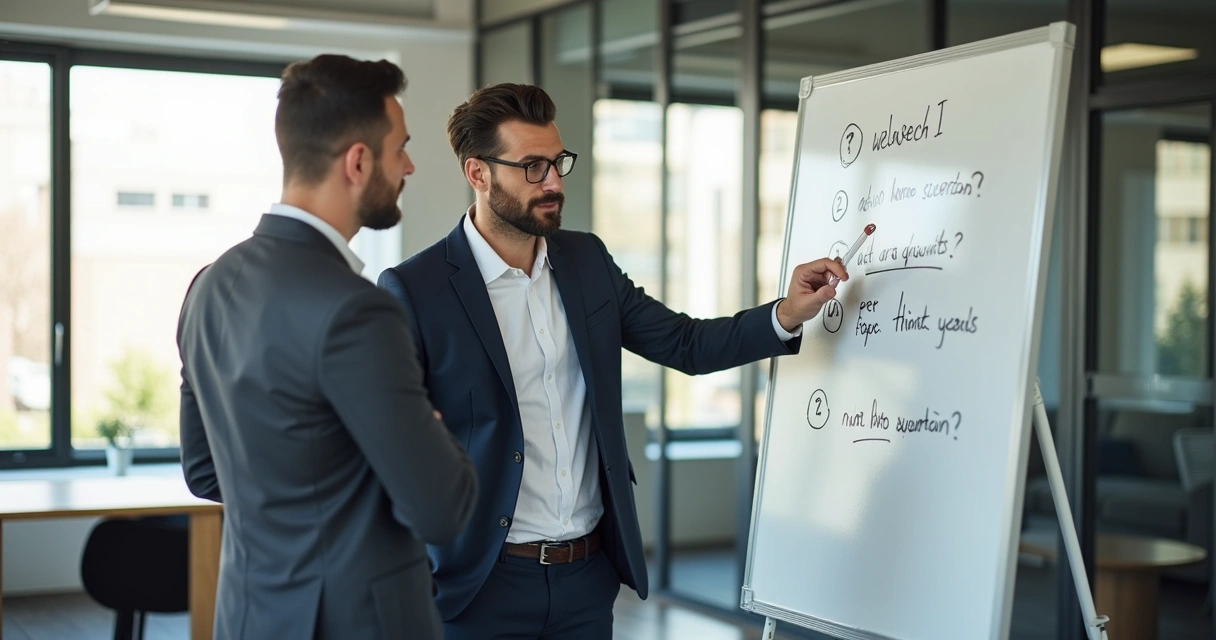 Gestor propondo sugestão de melhoria para colaborador