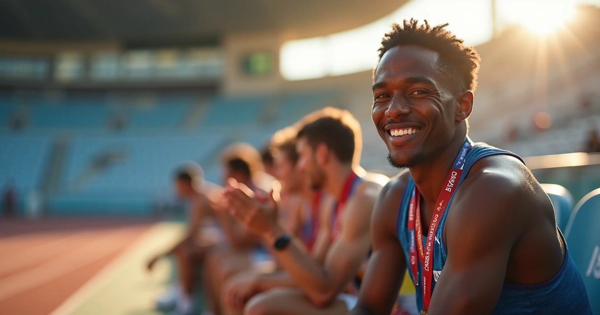 Atleta sorrindo após superar desafio esportivo 