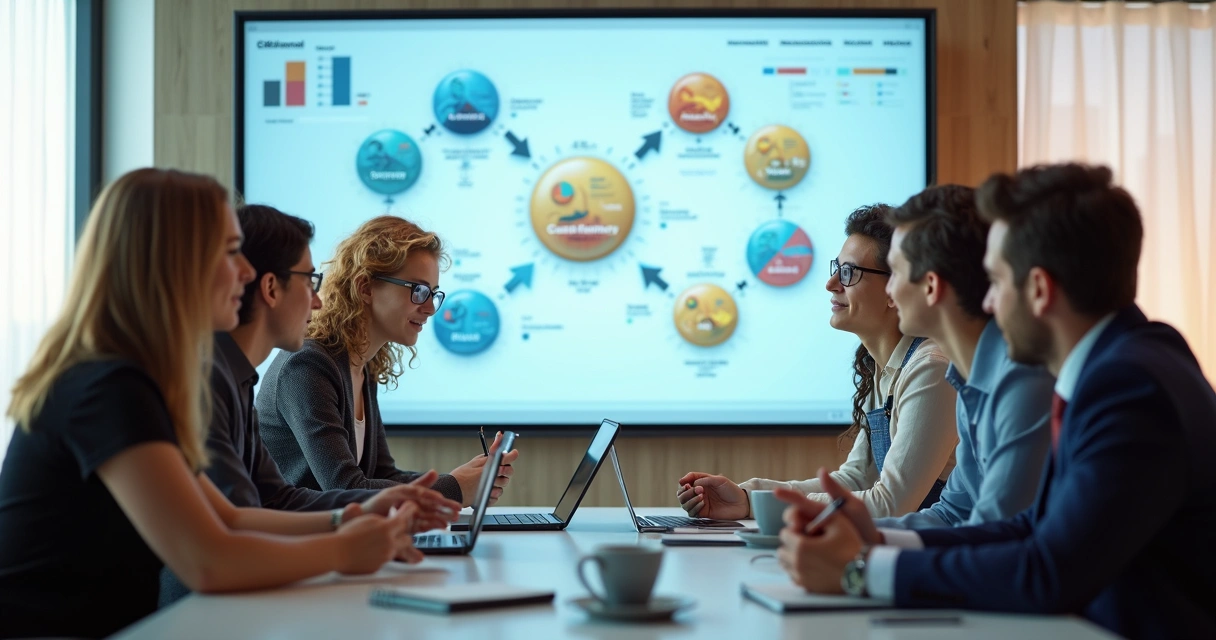 Equipe de atendimento reunida superando dificuldades na integração 