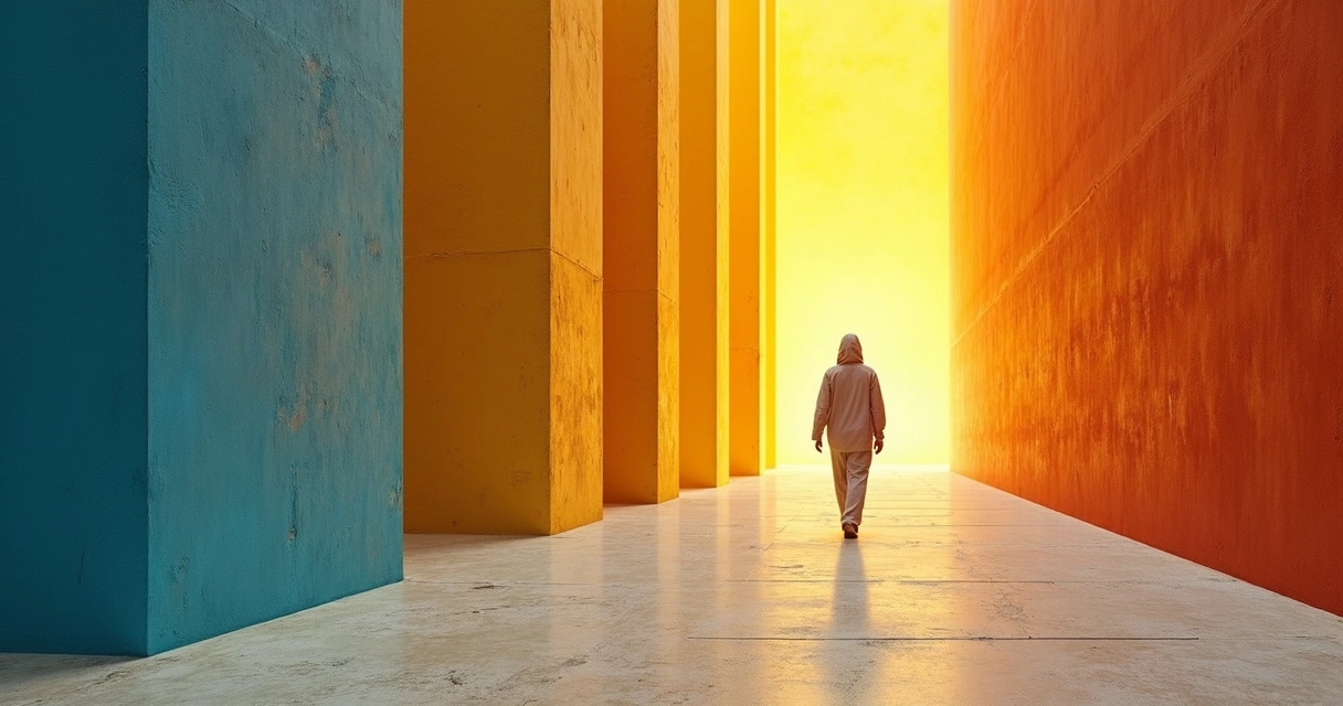 Pessoa ultrapassando obstáculos mentais