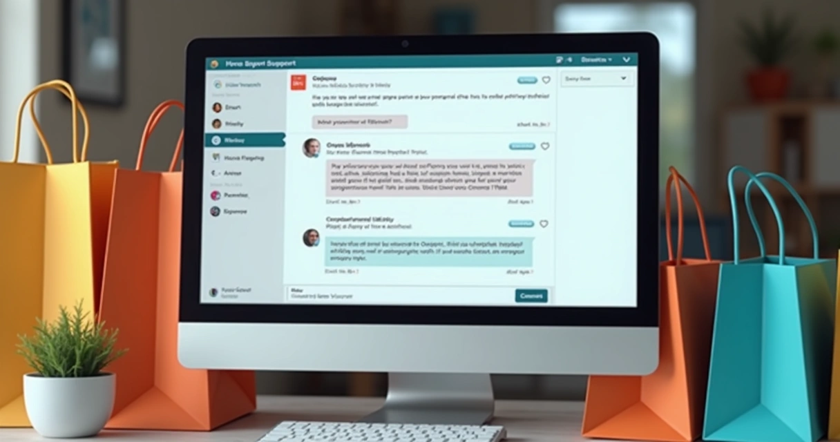 Menu de chatbot em loja online 