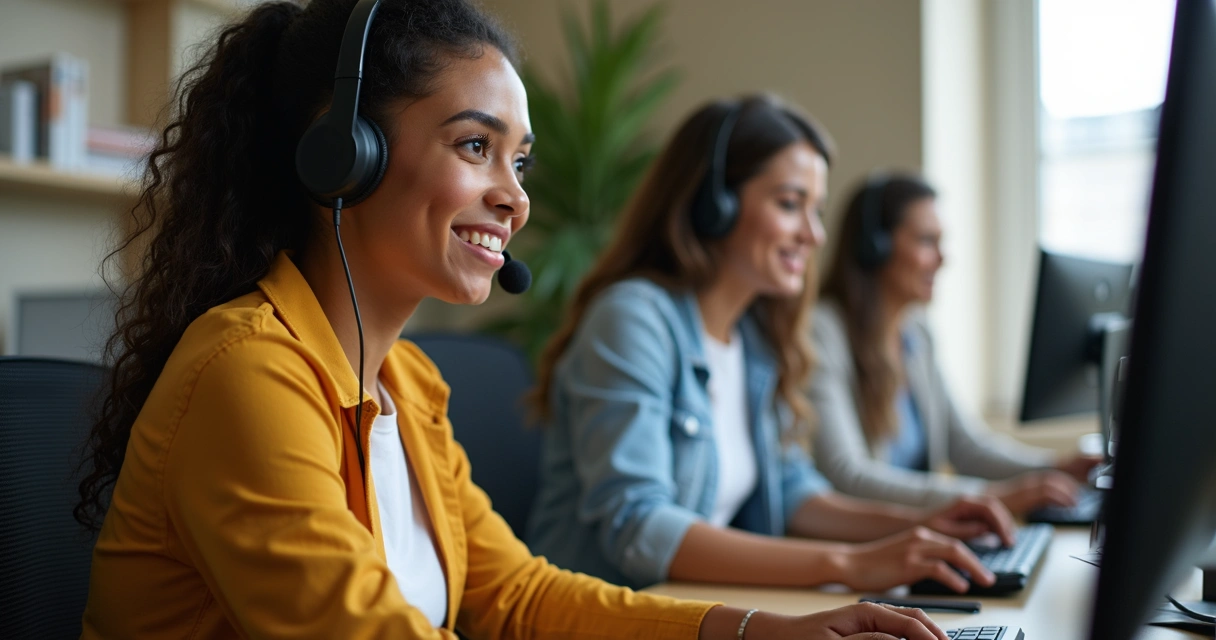 Equipe de suporte brasileiro atendendo usuário por chat 