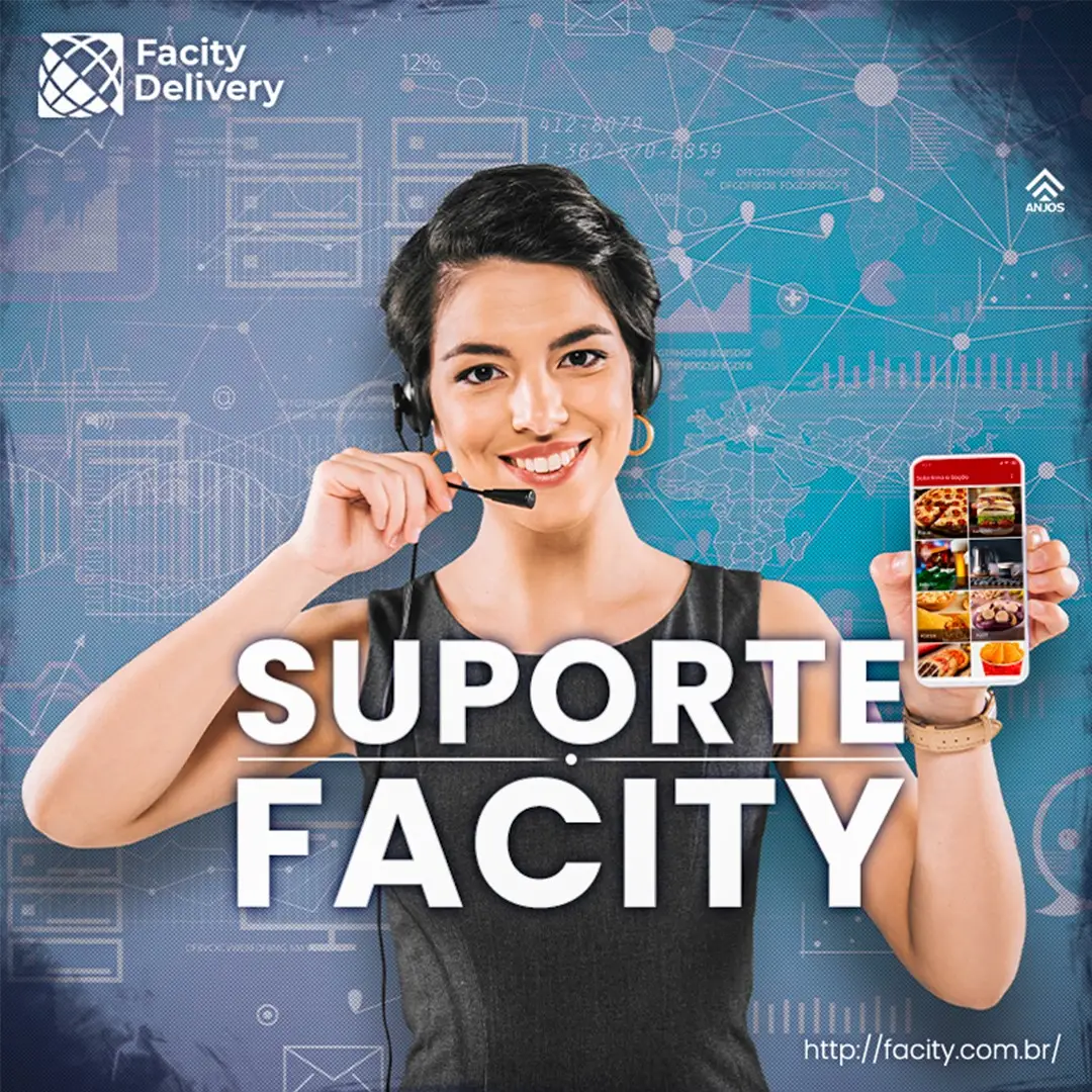 Suporte da Facity auxiliando na configuração do cardápio digital