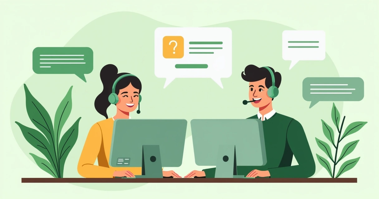 Equipe de suporte atenciosa atendendo loja de dropshipping 