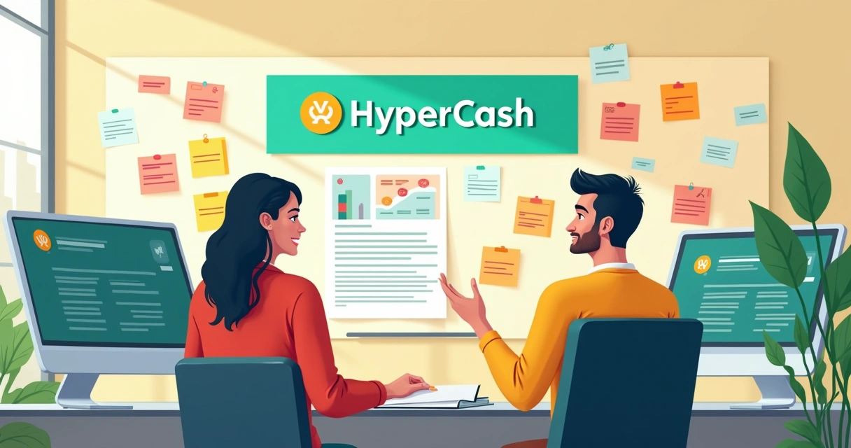 Equipe de suporte humano da HyperCash ajudando cliente como parceiro 