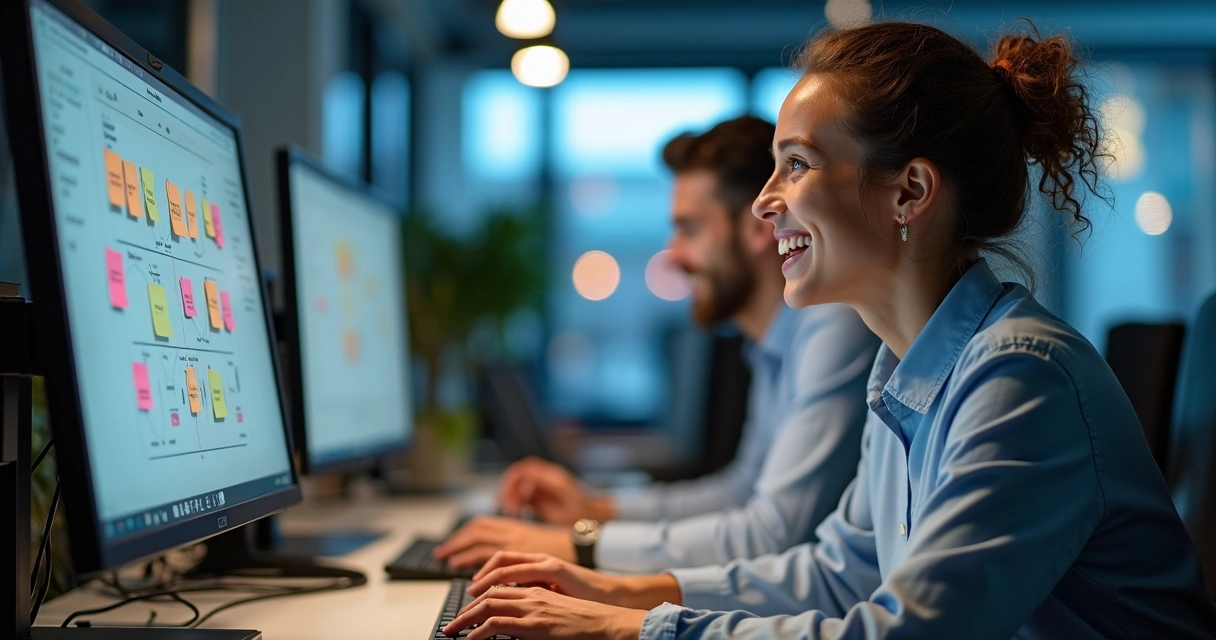 Equipe de suporte auxiliando cliente SaaS 