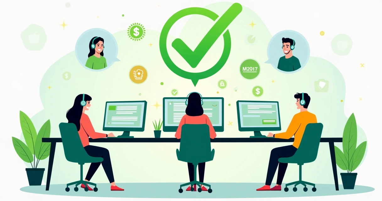 Equipe de atendimento humanizado resolvendo bloqueio 