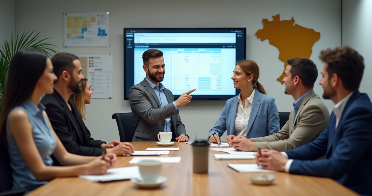 Support professional assisting sales team in an office in Brazil 
