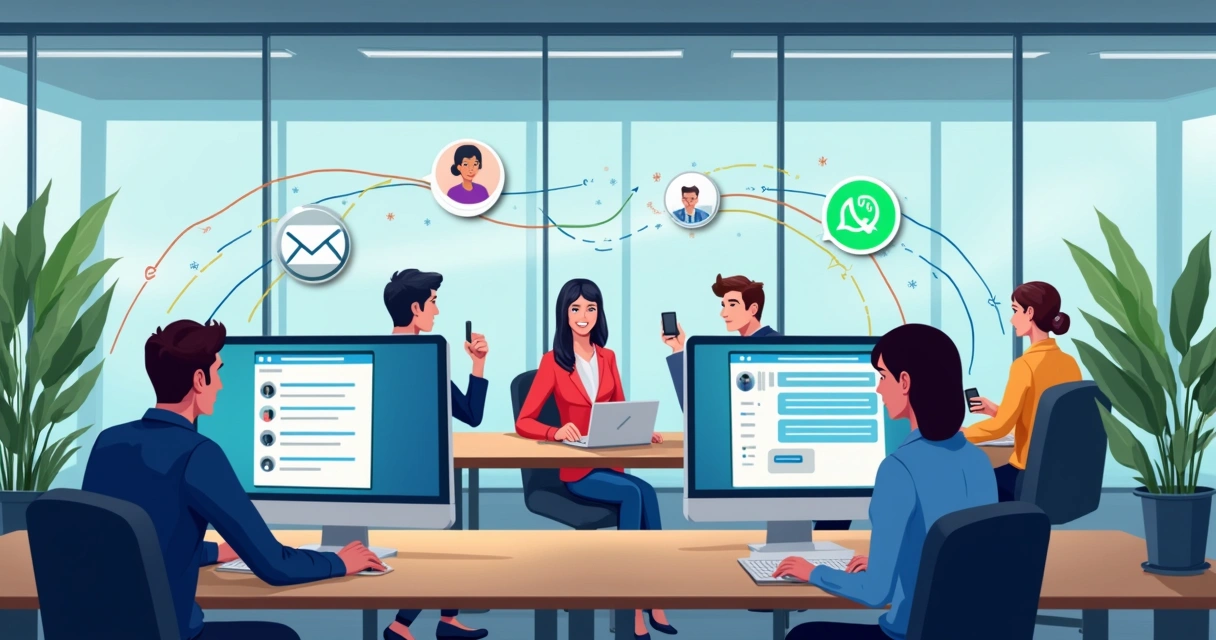 Suporte multicanal realizado por IA em ambiente empresarial 