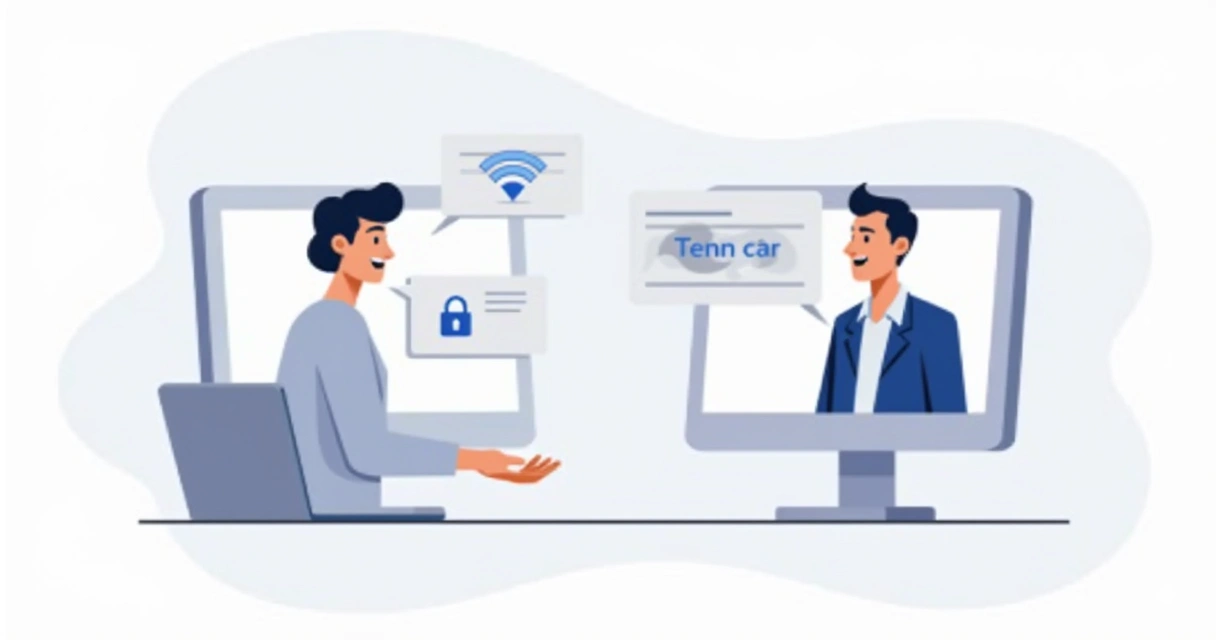 Técnico de TI em videoconferência com contador 