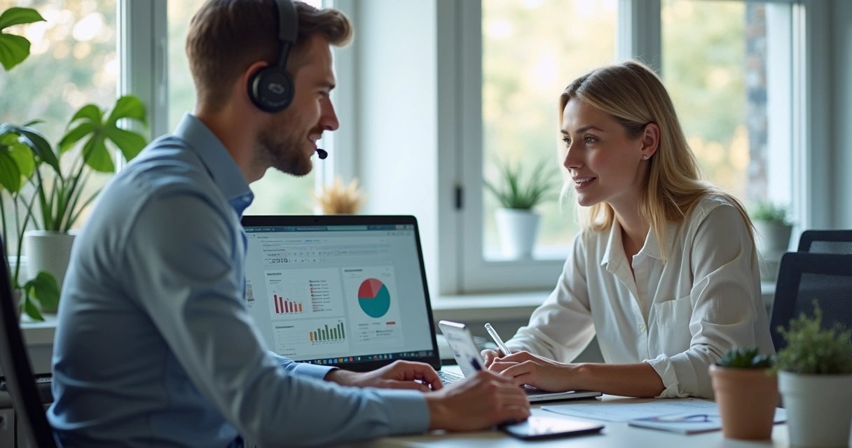 Técnico de TI prestando suporte remoto a contador 