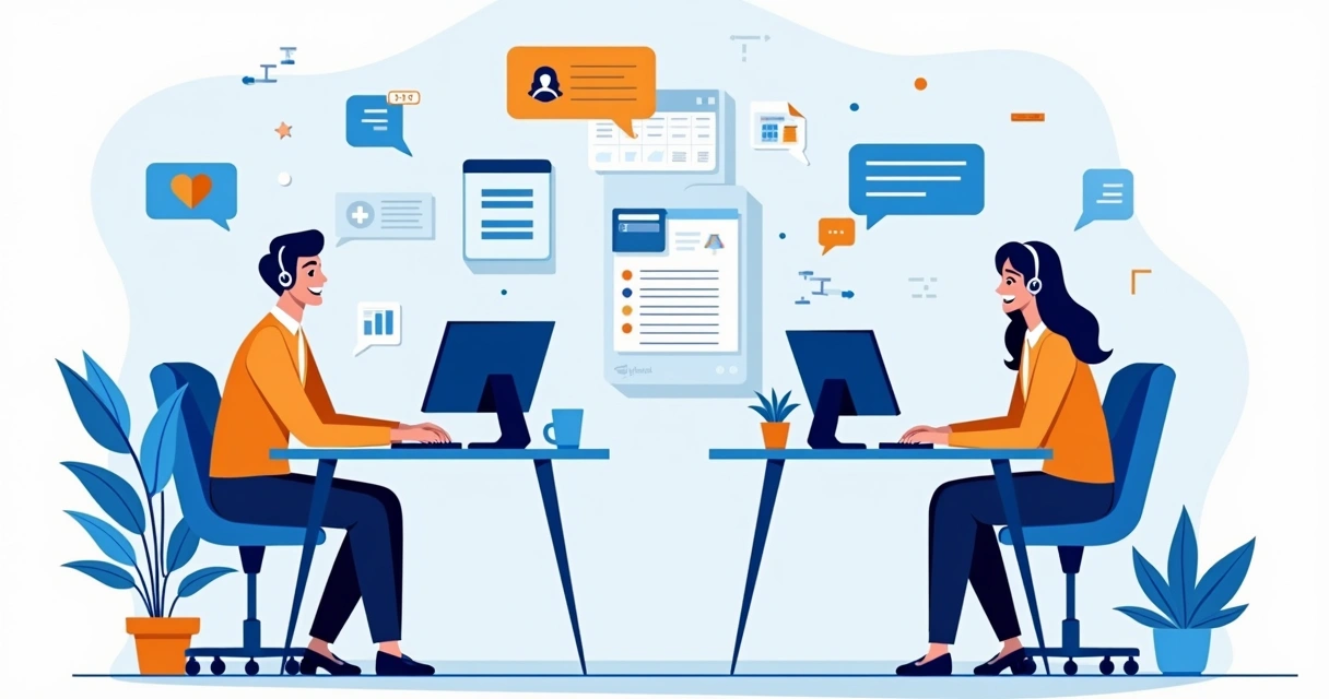 Equipe de suporte técnico ajudando na emissão de NFe