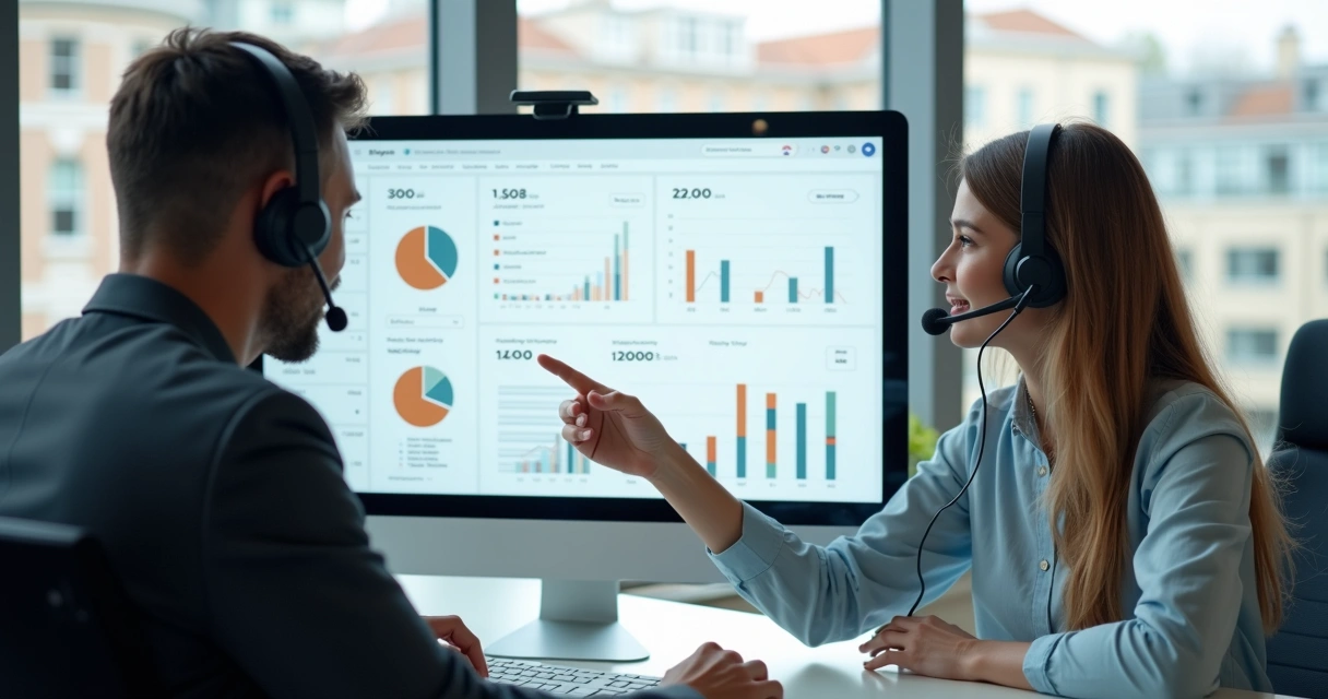 Suporte técnico ajudando usuário em plataforma de finanças 