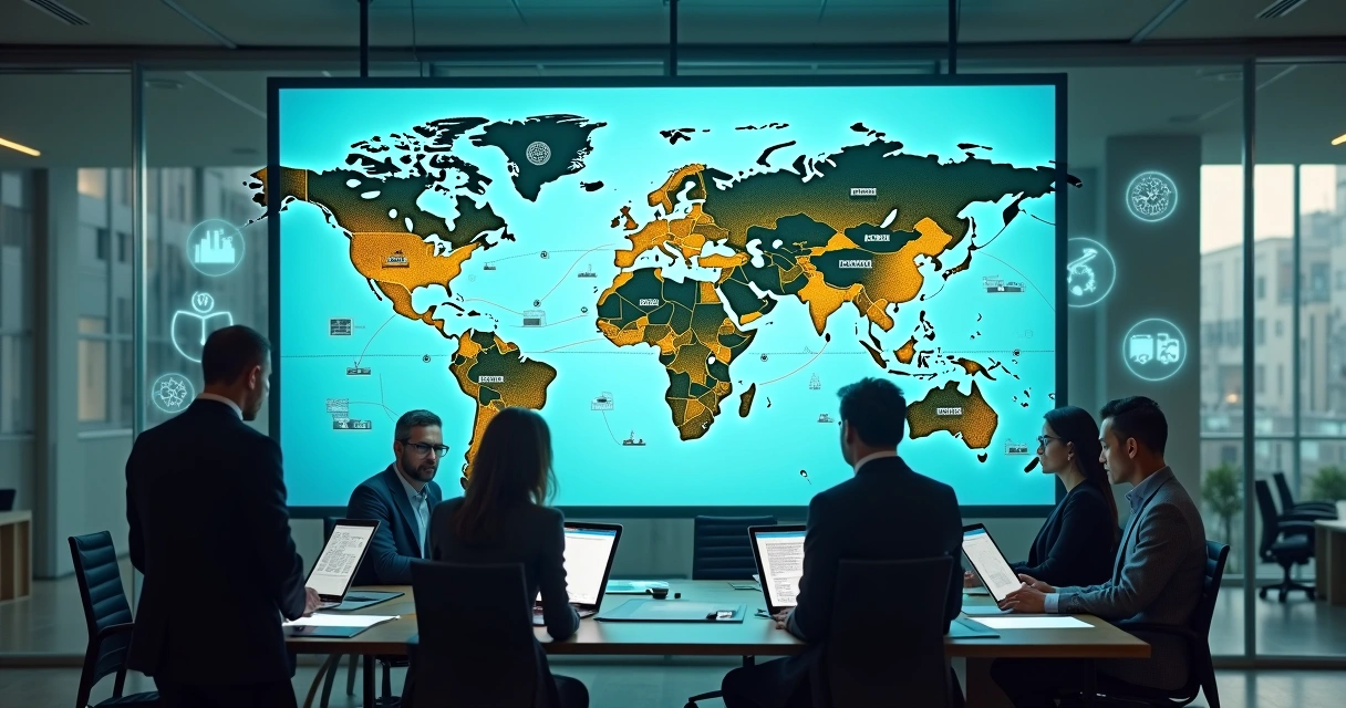 Digital map showing supplier traceability across regions