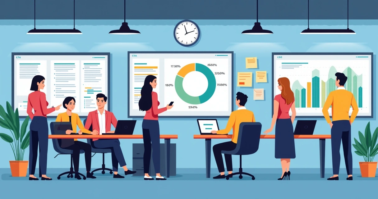 Equipe de TI analisando chamados em telas grandes com gráficos de tempos de resposta 