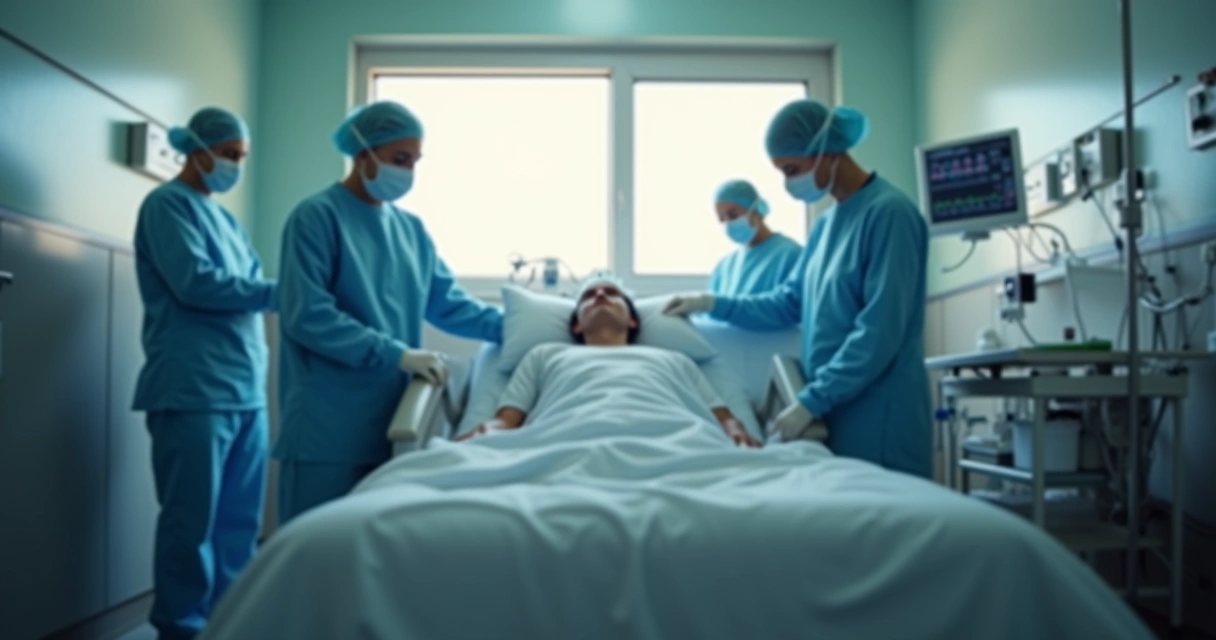 Paciente em hospital isolado por surto viral 