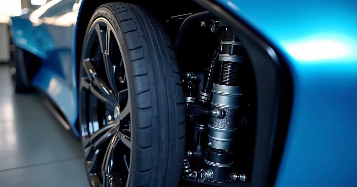 Detalhe da suspensão DiSus-X em funcionamento no BYD U9 