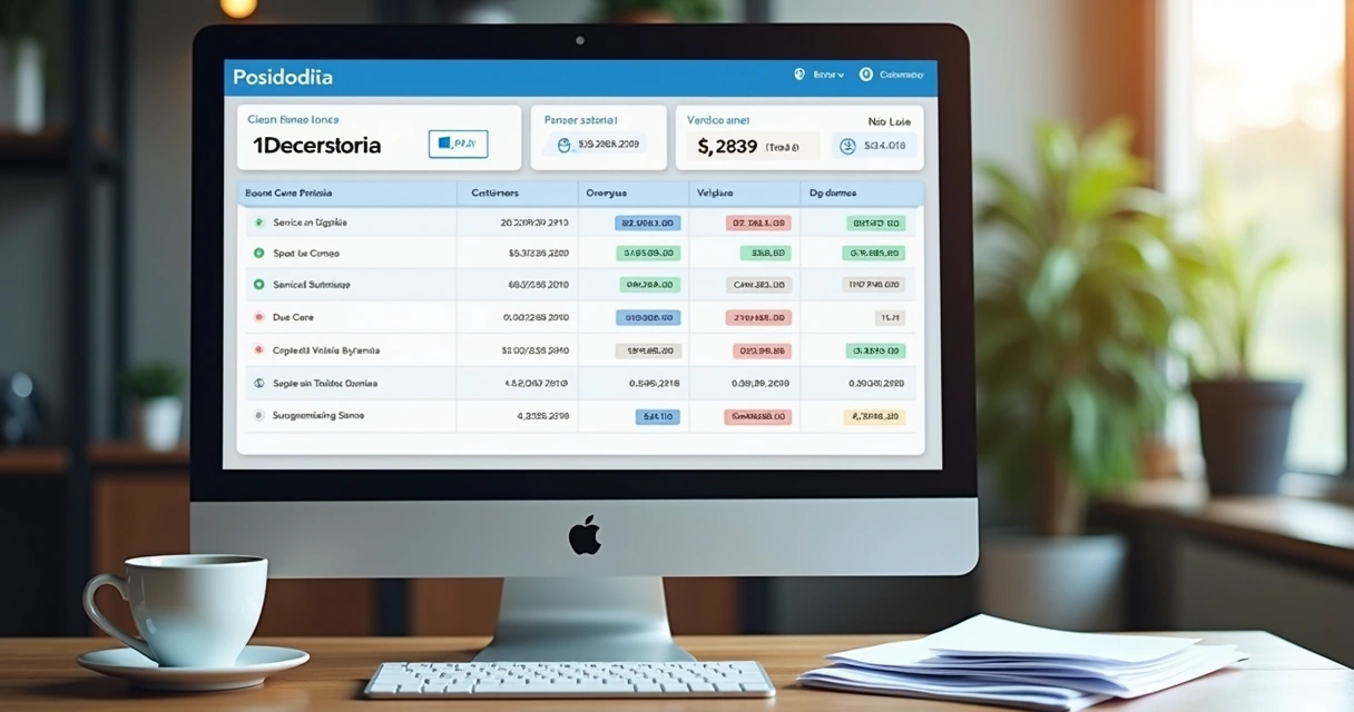 Painel de sistema com status de cobrança, suspensão e cancelamento 