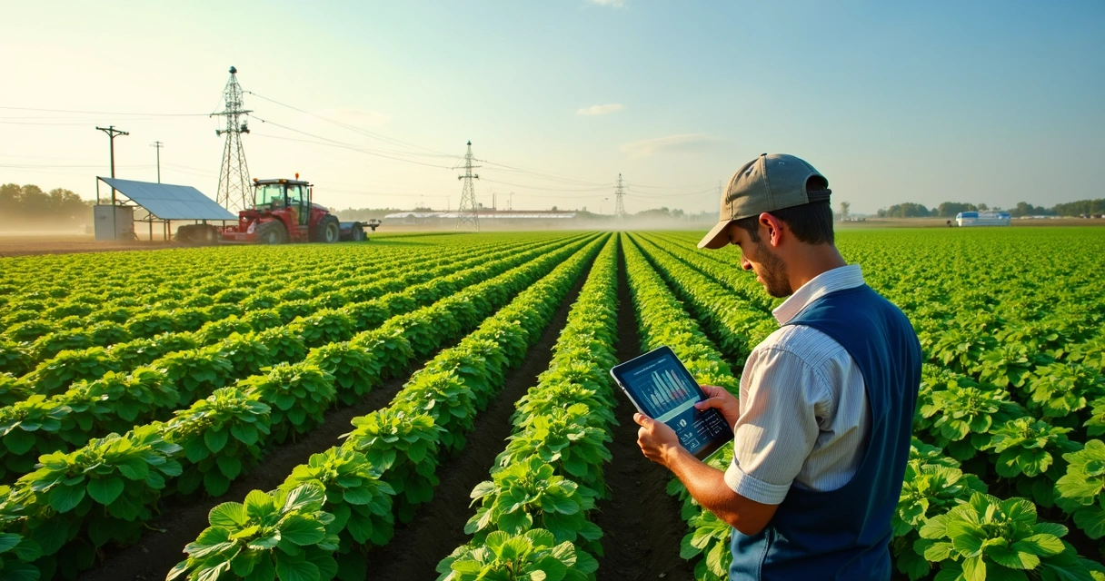 Plantação sustentável com tecnologia 