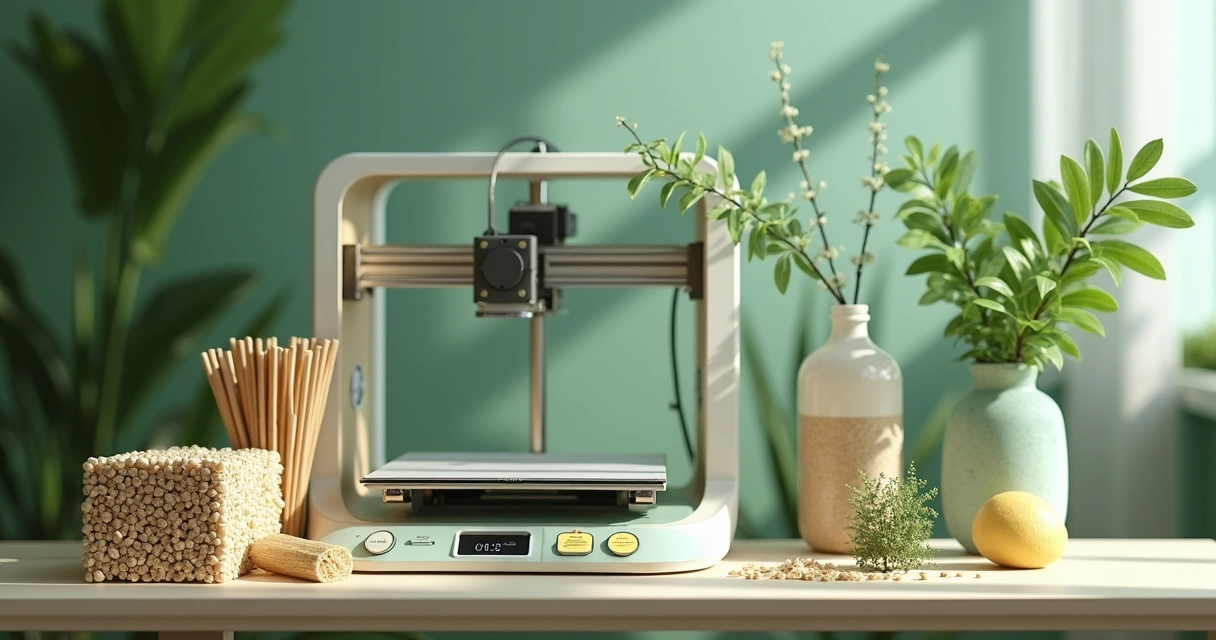 Materiais sustentáveis prontos para impressão 3D