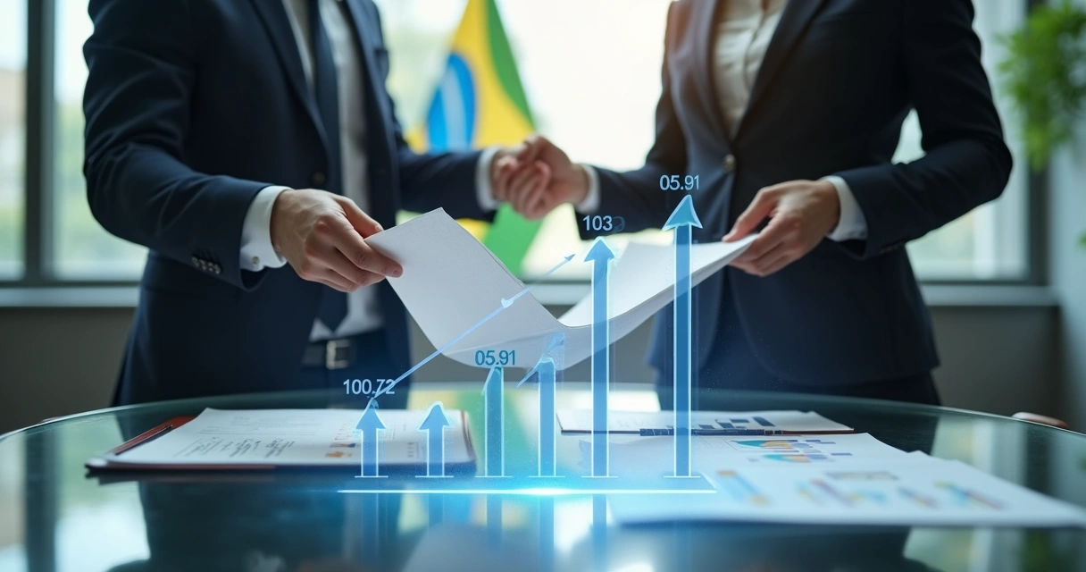Contrato swap com gráfico de taxas de juros