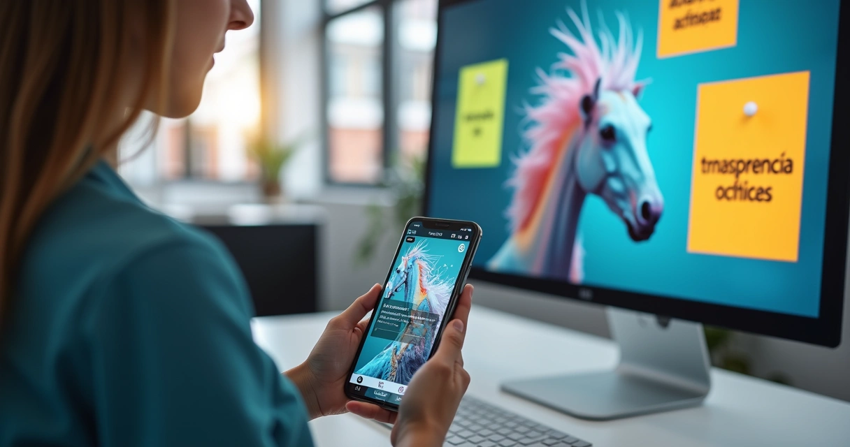 Pessoa usando smartphone para analisar imagem com IA no aplicativo Gemini 