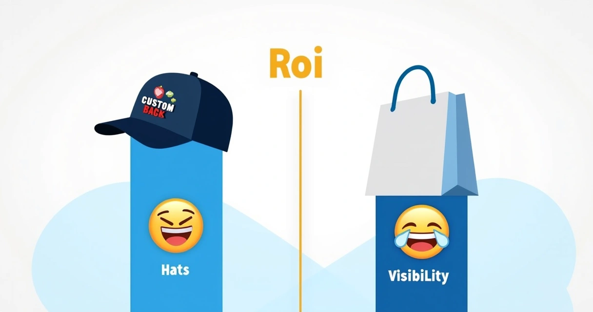 Comparação visual de ROI de boné e ecobag em gráfico 