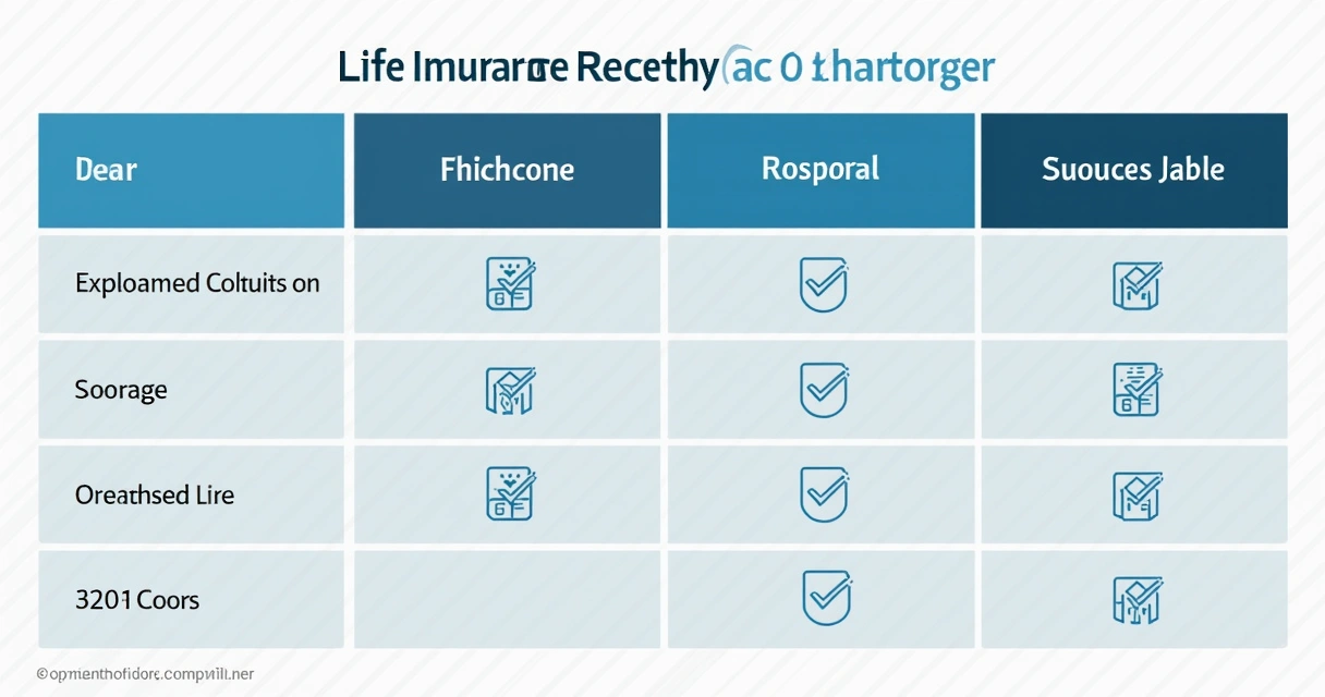 Tabela digital com comparativo de coberturas do seguro 