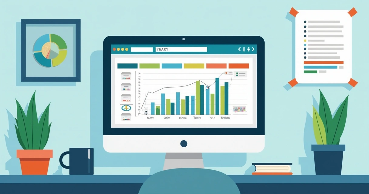 Tabela dinâmica com resumo de vendas anual em planilha 