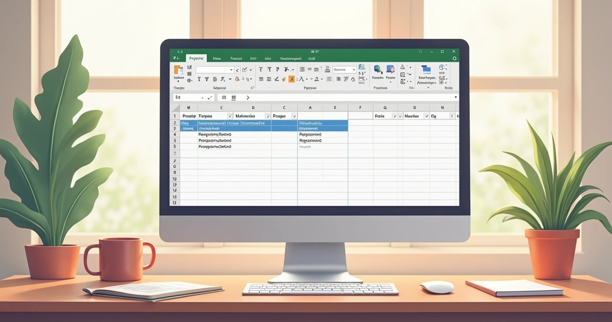 Exemplo de tabela personalizada no MS Project 