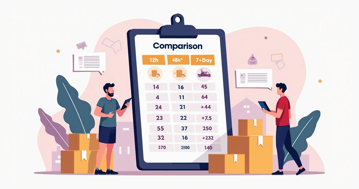 Tabela comparativa de preços e prazos de camiseta personalizada express 
