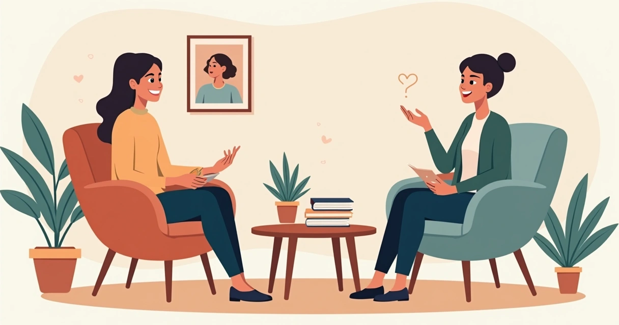 Mulheres conversando sobre vibrador rabbit em ambiente descontraído. 