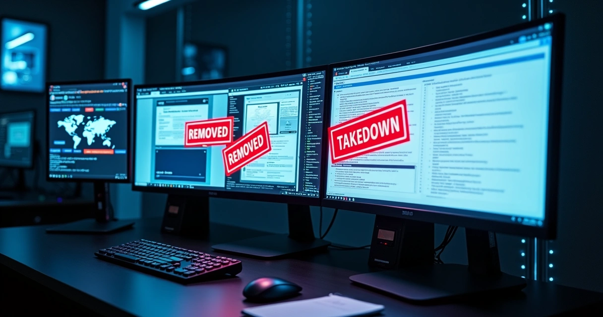 Remoção de conteúdo digital duvidoso em múltiplas telas 