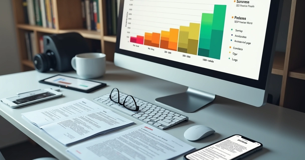 Dashboard com gráfico mostrando desempenho de posts de blog por tamanho de texto 