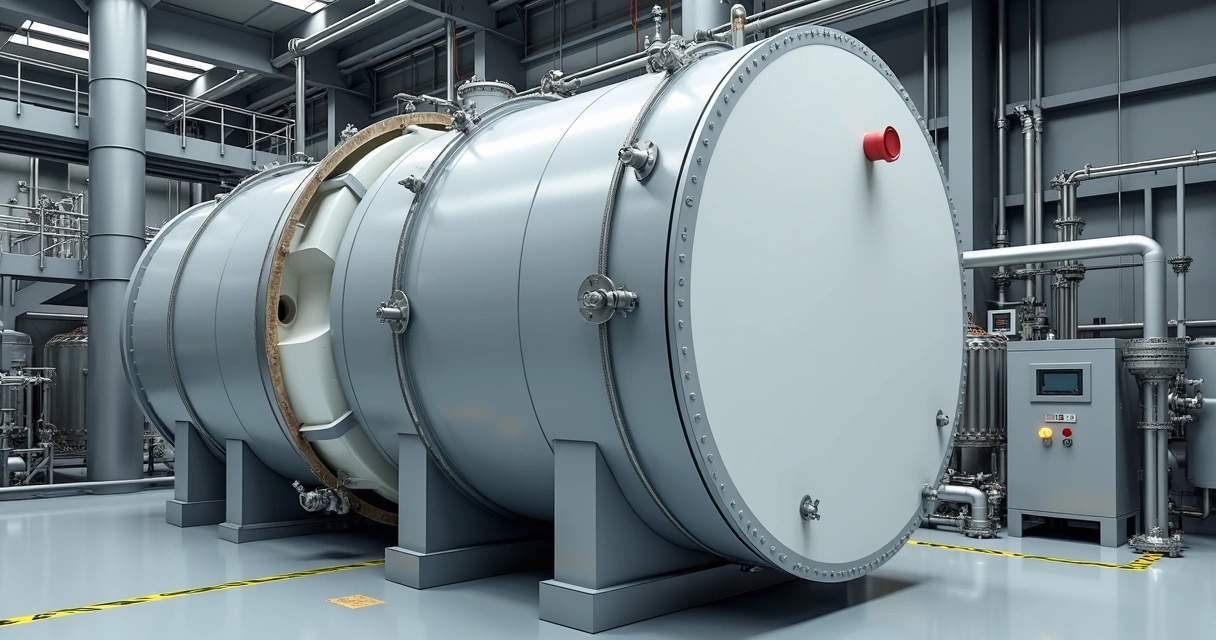 Tanque industrial de PRFV com revestimento interno em PFA
