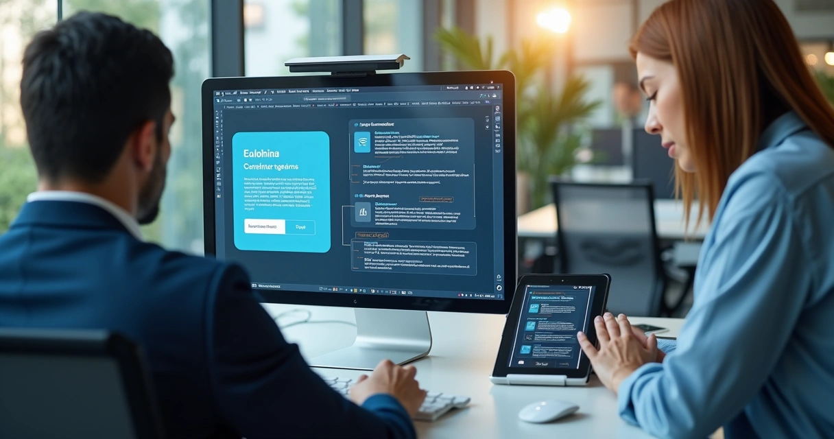 Assistente digital automatizando tarefas repetitivas em ambiente empresarial 